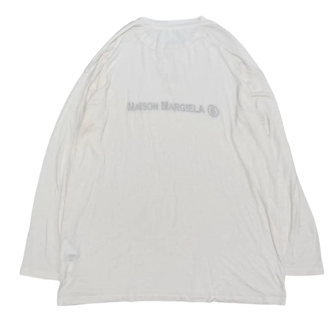 [MM6 Maison Margiela] Nueva manga Golong de marca invertida | 【MM6 Maison Margiela】新品 反転ブランドロゴロングスリーブ