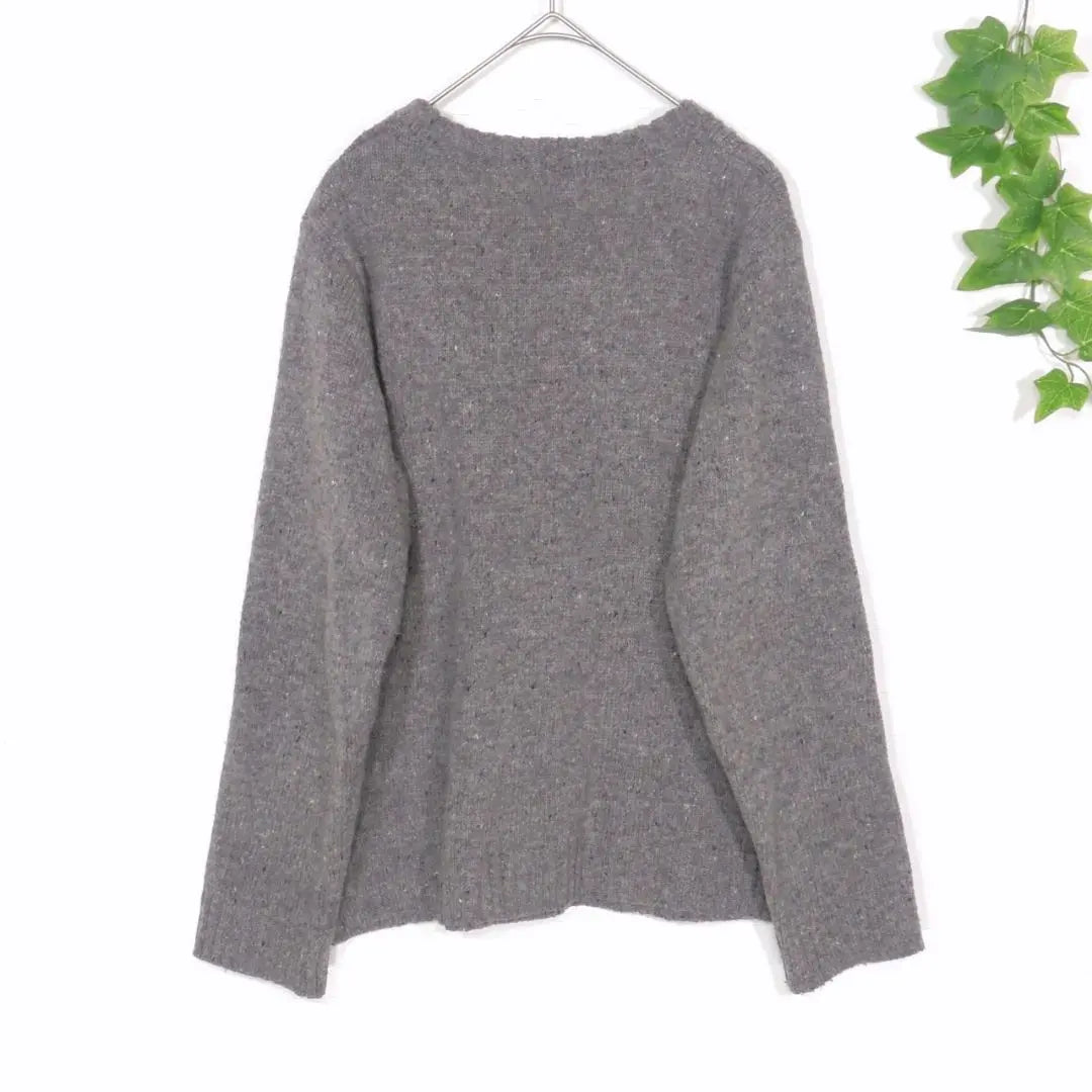 h91*Samantha Moss Cable Knit Nep Hair Mixed Gray M