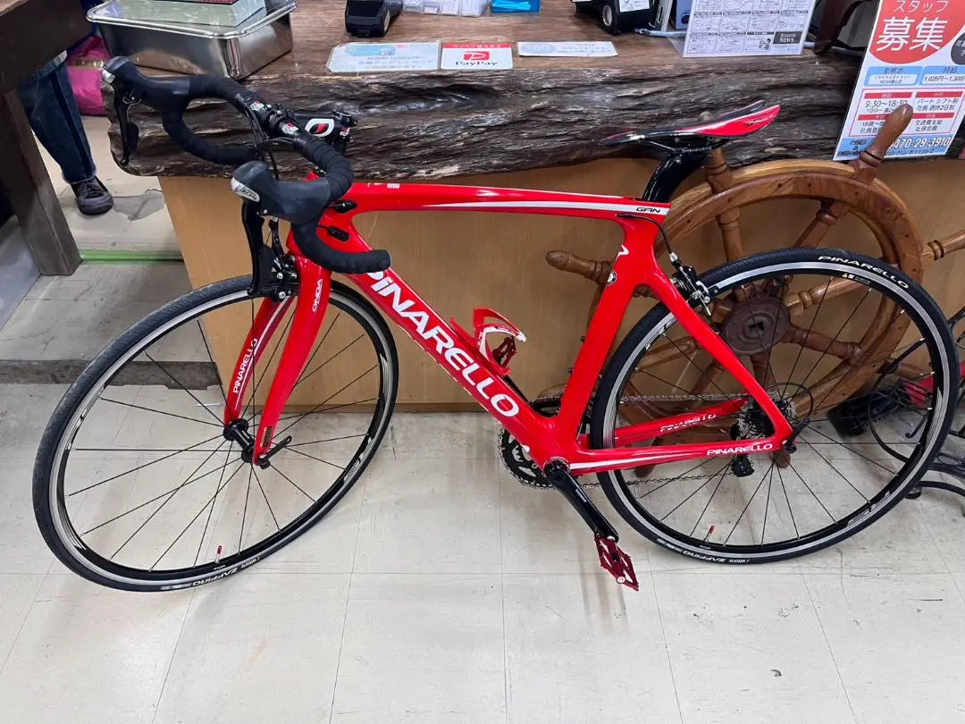 K◇ Bicicleta de carretera PINARELLO GAN T600 roja en perfecto estado