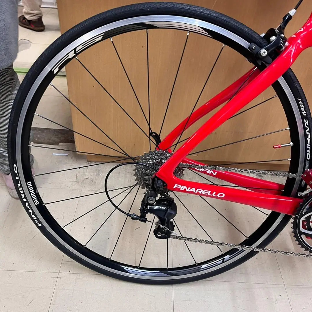 K◇ Bicicleta de carretera PINARELLO GAN T600 roja en perfecto estado