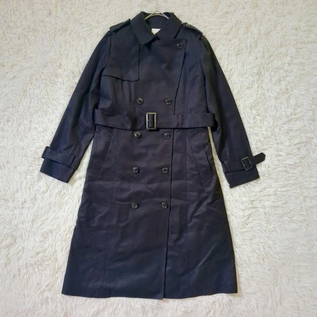 [Titchi] (M) Navy with long trench coat inner belt