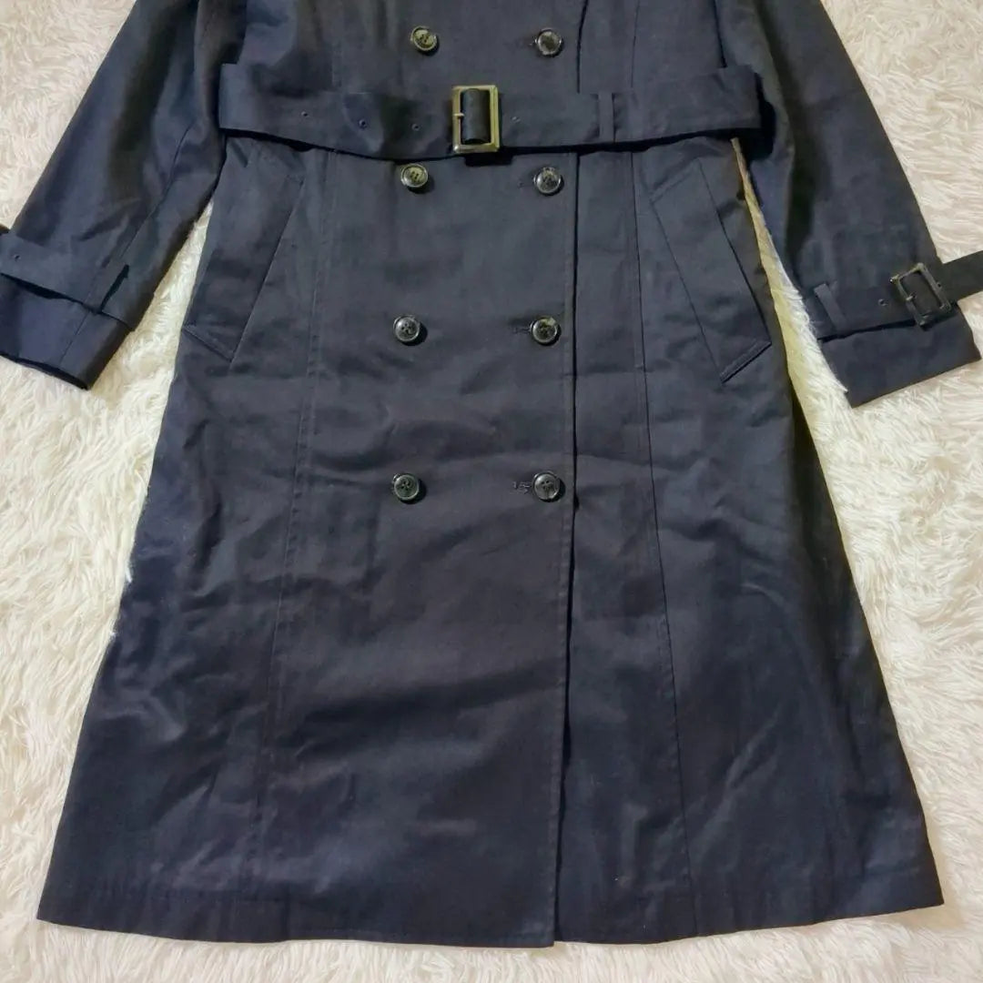 [Titchi] (M) Navy with long trench coat inner belt