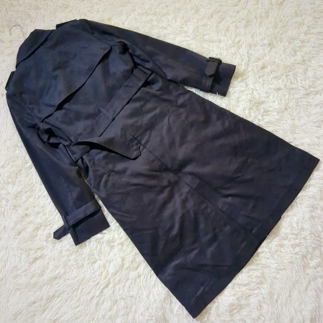 [Titchi] (M) Navy with long trench coat inner belt