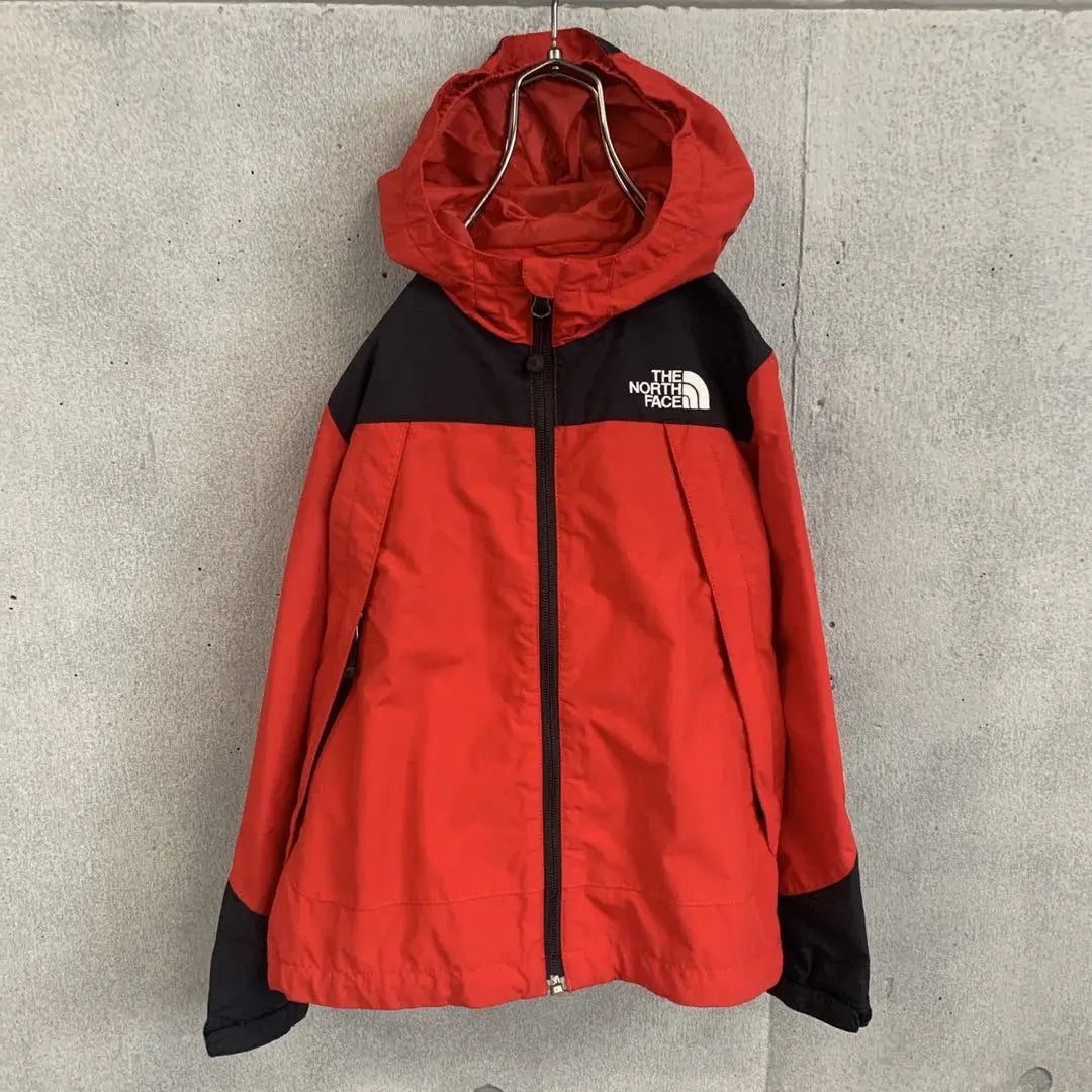 North Face Mountain Parka Chest Logo Red Kids 130