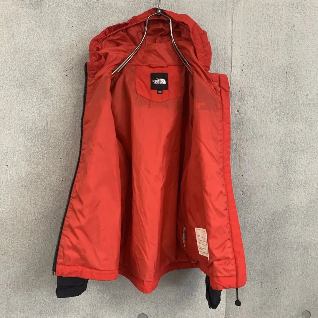 North Face Mountain Parka Chest Logo Red Kids 130