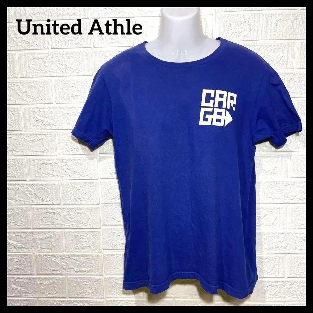 United Athle United Suare T-shirt Men's CAR GO Blue