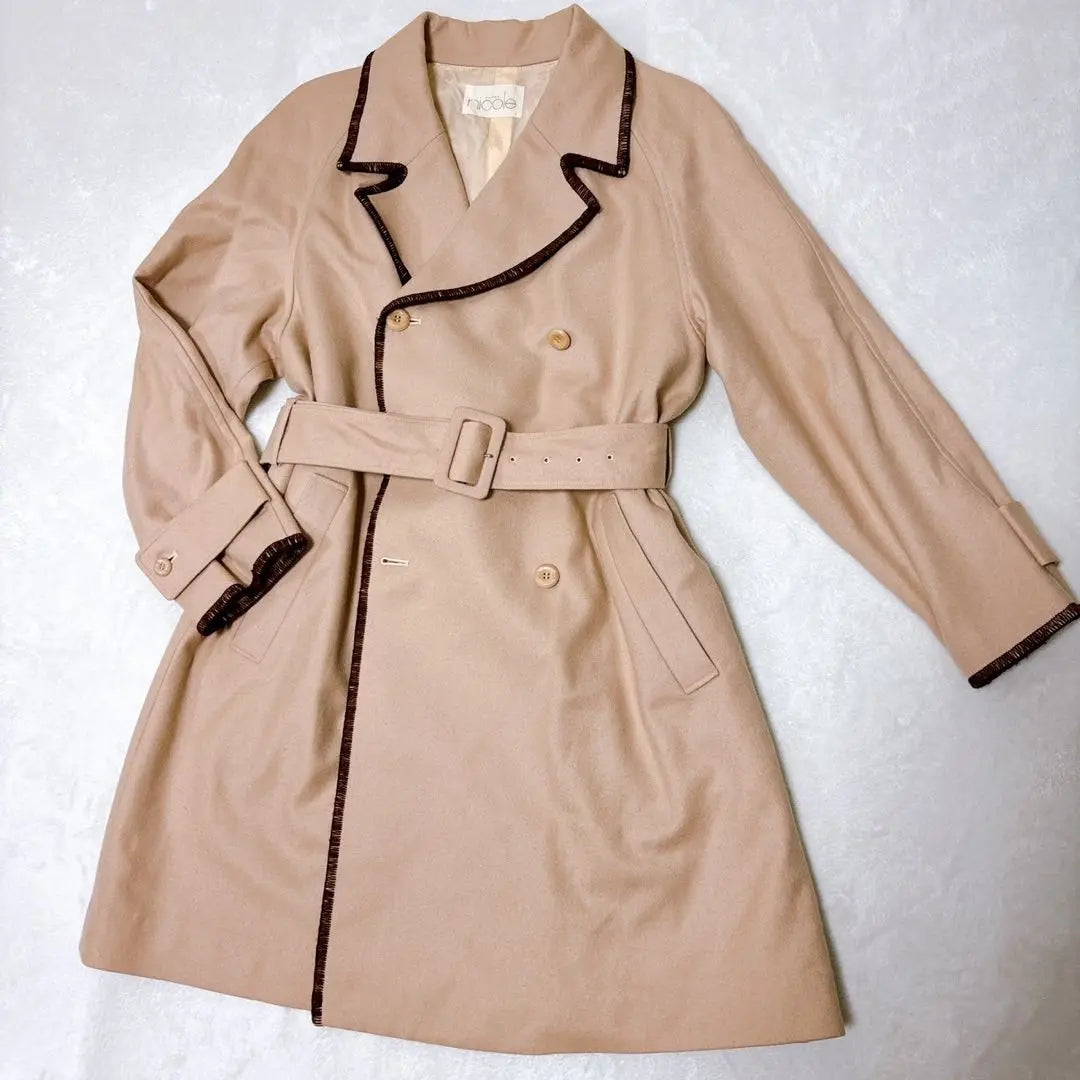 Nicole Long Coat Outerwear Belted Elegant Beautiful Luxury Date