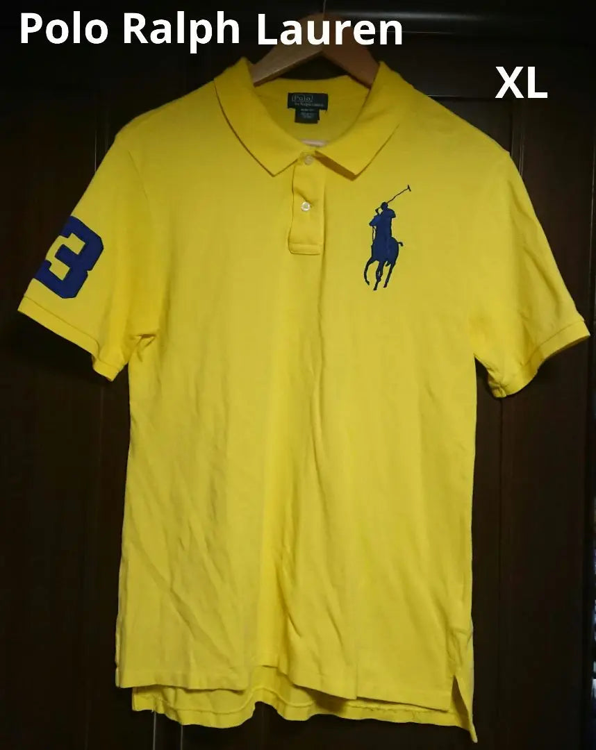 ●No price reduction Rare Polo Ralph Lauren Big Pony Polo Shirt XL Yellow