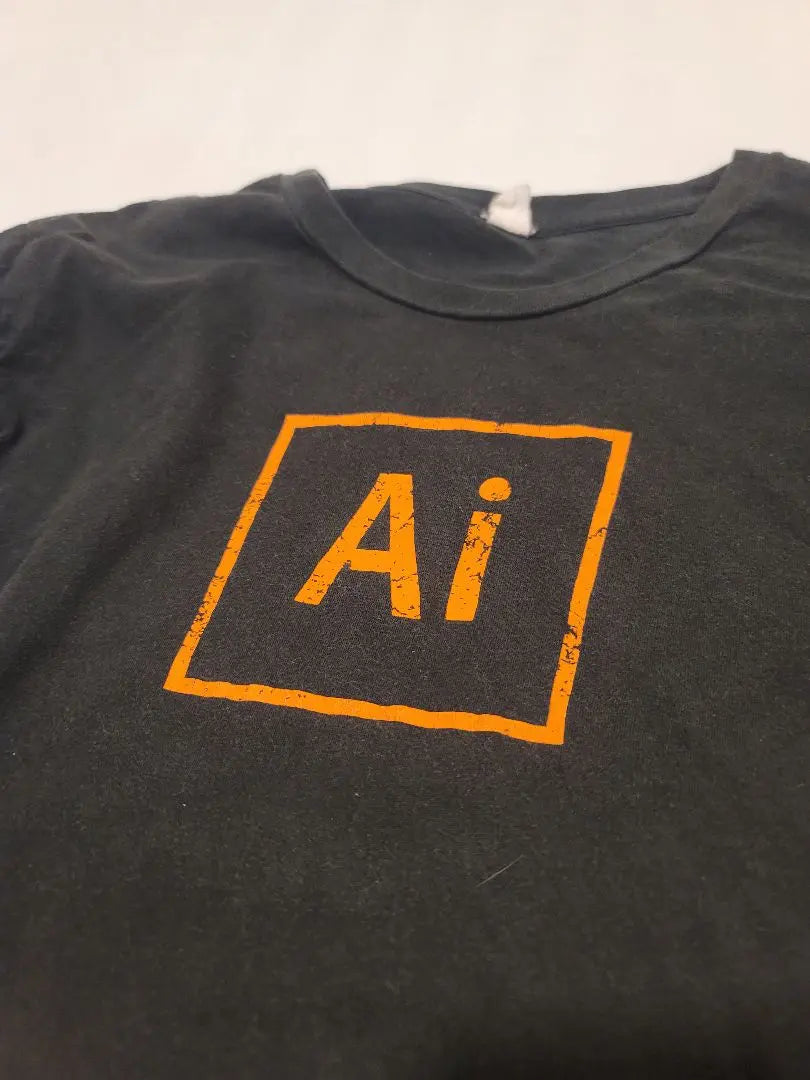 Adobe AI Logo Illustrator T -shirt L size Black | Adobe Aiロゴ イラストレーター 企業Tシャツ Lサイズ　黒