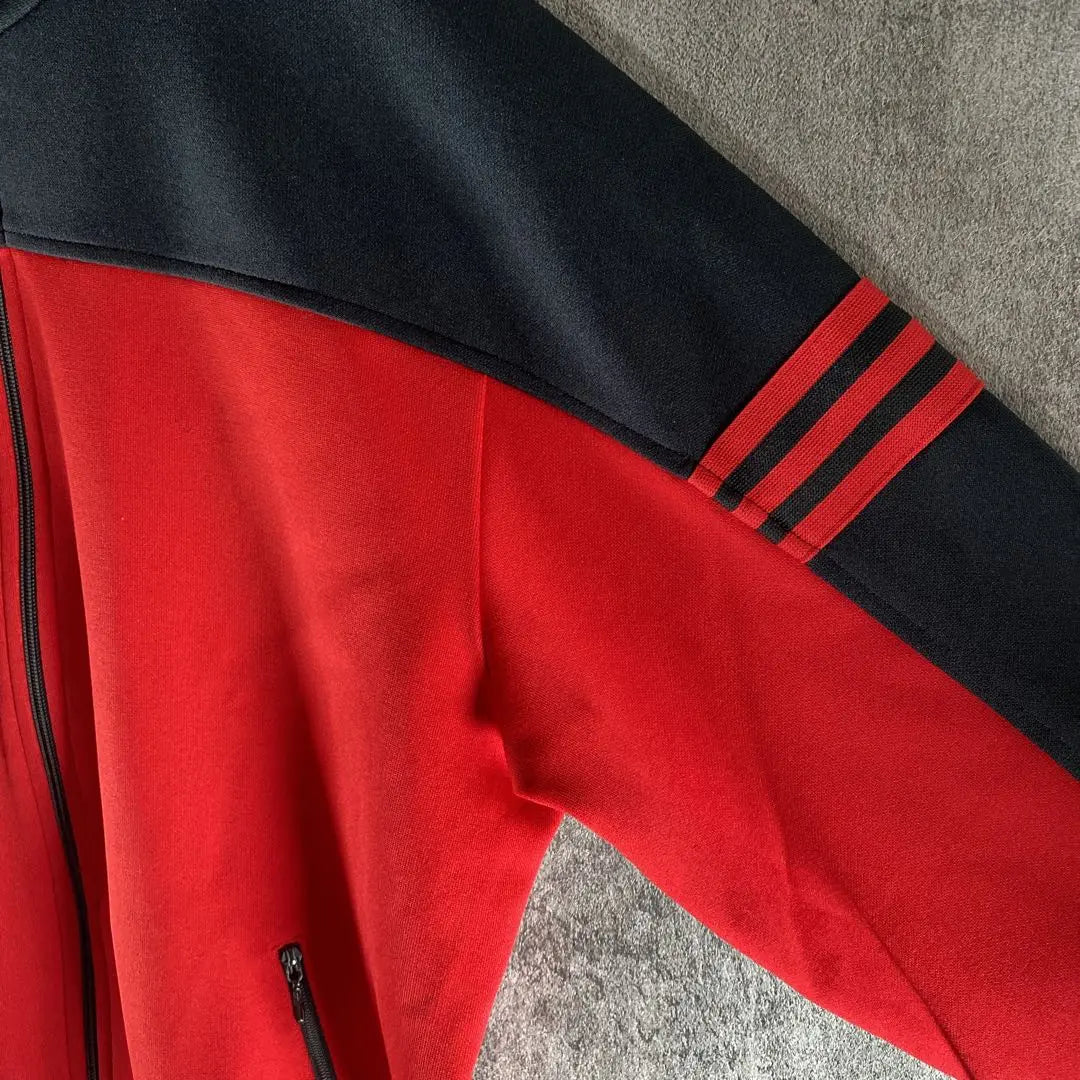 [Rare] Adidas Track Jacket, West Germany, Descente, Red Black 3