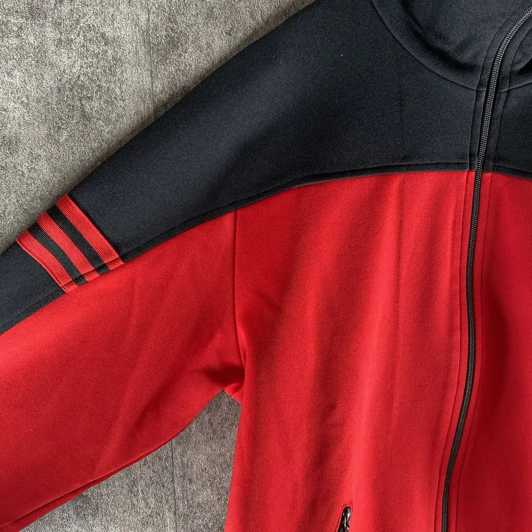 [Rare] Adidas Track Jacket, West Germany, Descente, Red Black 3