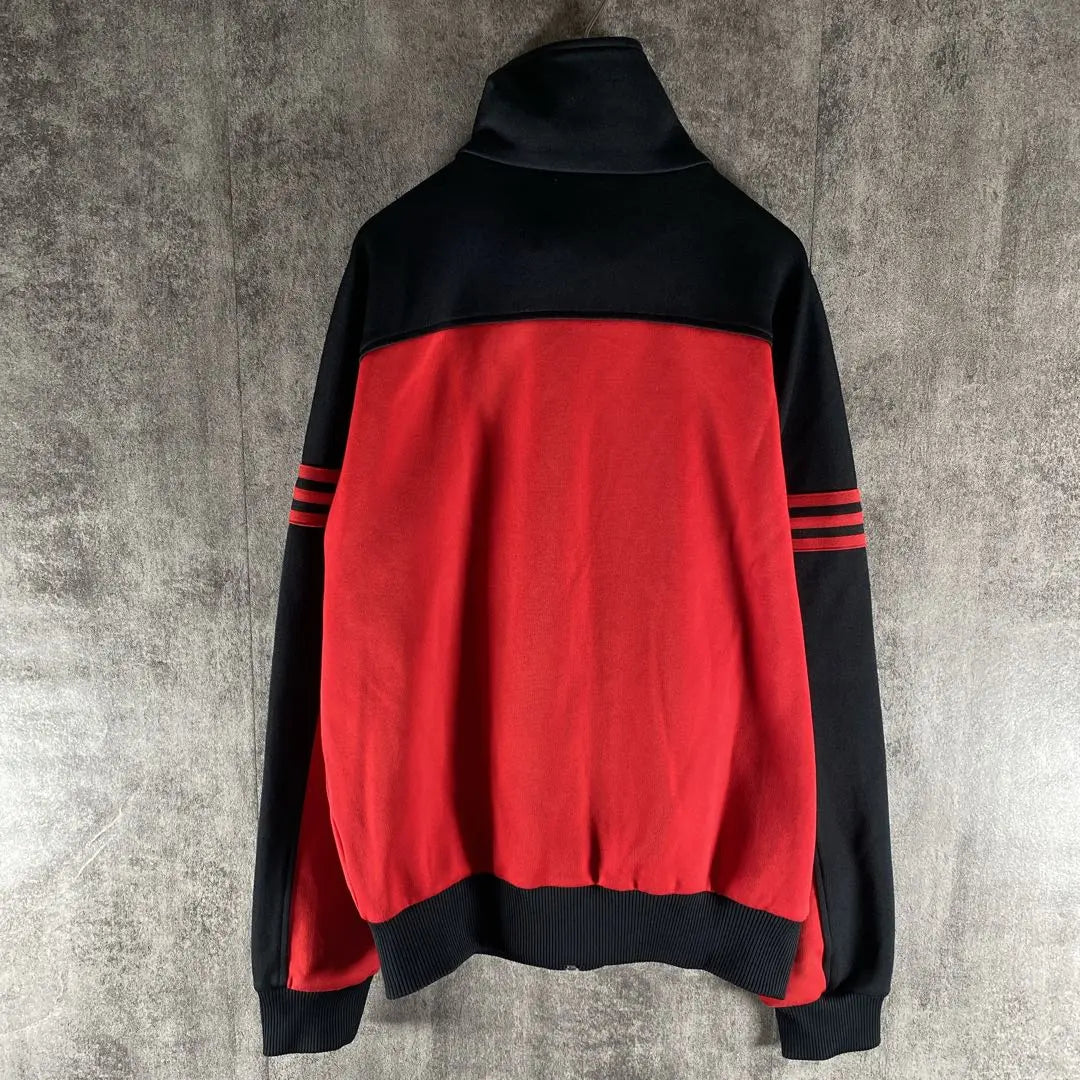 [Rare] Adidas Track Jacket, West Germany, Descente, Red Black 3