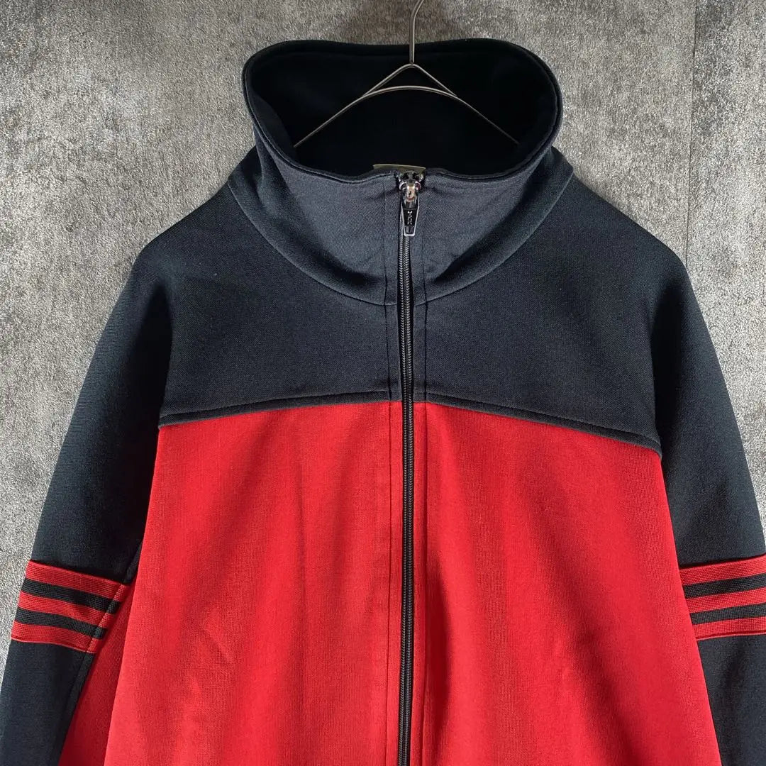 [Rare] Adidas Track Jacket, West Germany, Descente, Red Black 3