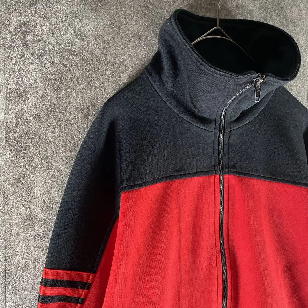 [Rare] Adidas Track Jacket, West Germany, Descente, Red Black 3