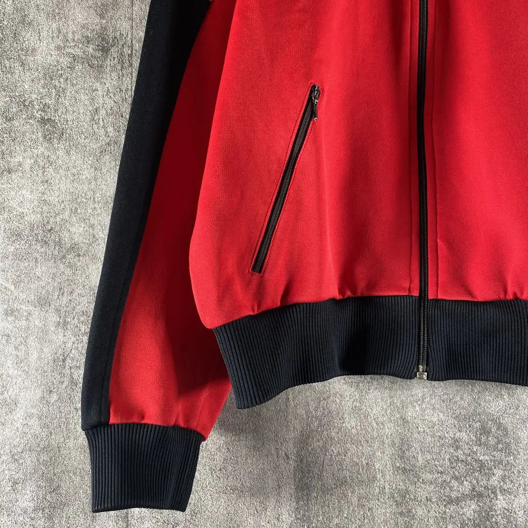 [Rare] Adidas Track Jacket, West Germany, Descente, Red Black 3