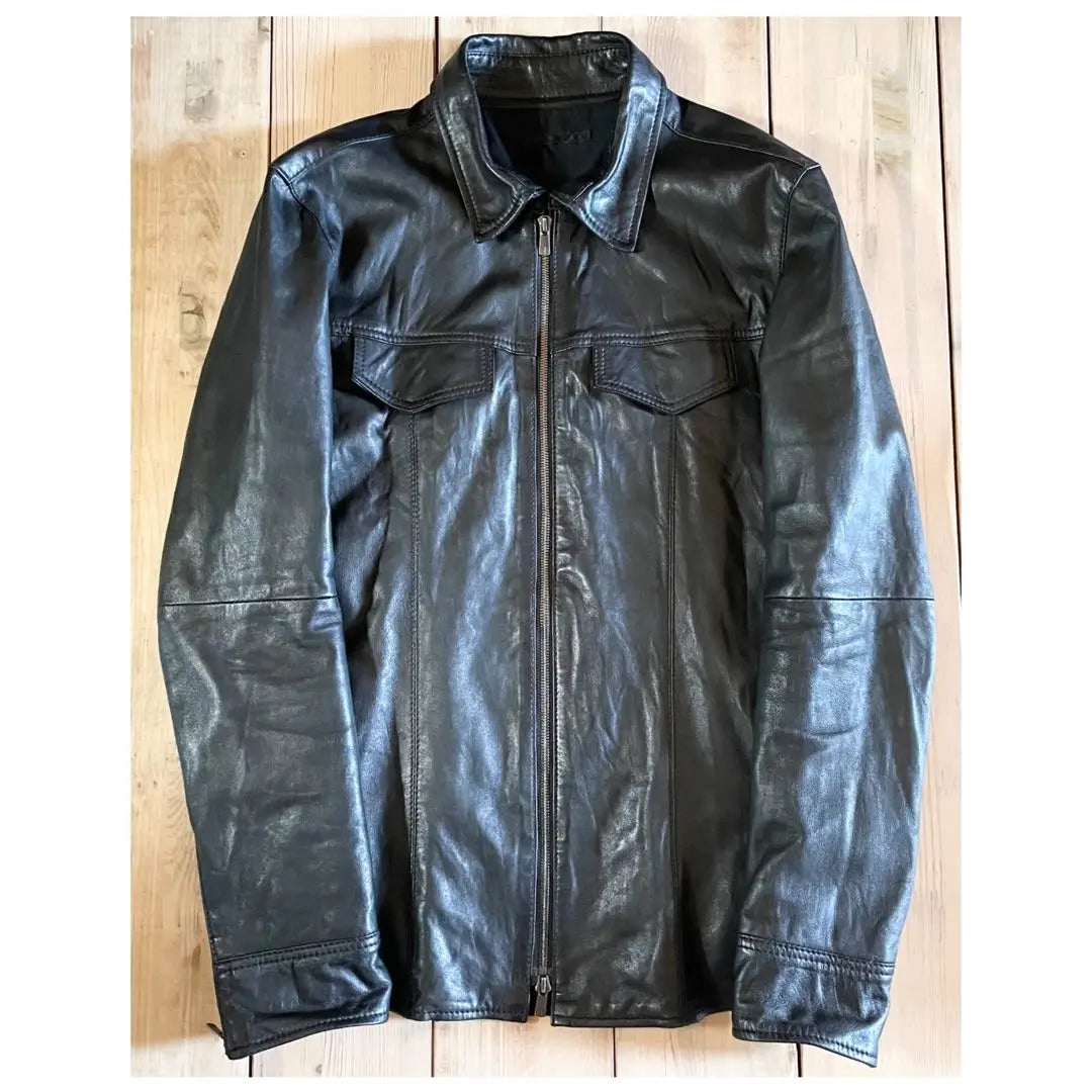 Luva Tram Leather Jacket Black Sheepskin