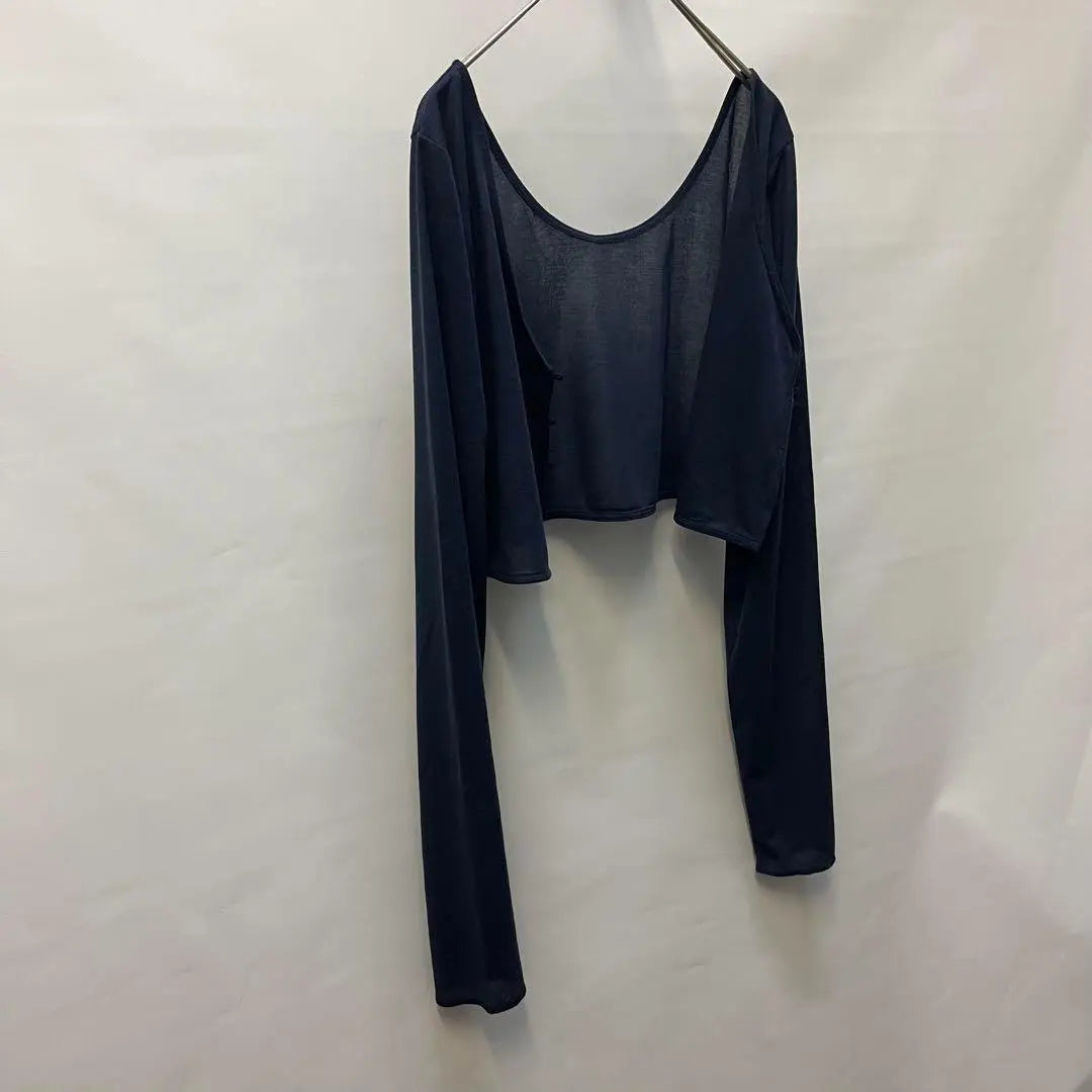 Caprice Lameage Navy Long Sleeve Tops Thin Buttoned Women's 247 | カプリシュレマージュネイビー 長袖トップス 薄手　ボタン付き　レディース　247