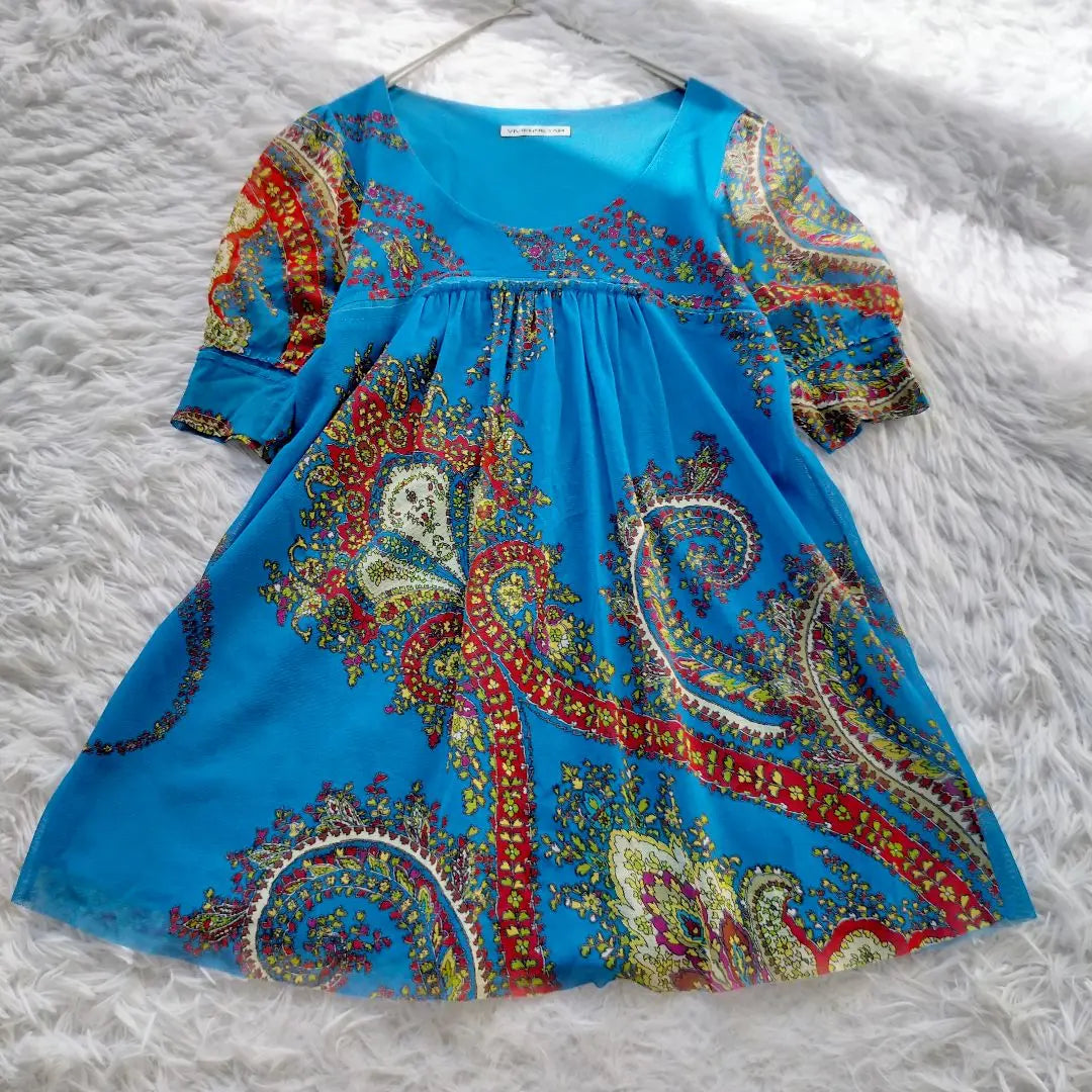 [VIVIENNE TAM] Short-sleeved tunic Paisley Flare