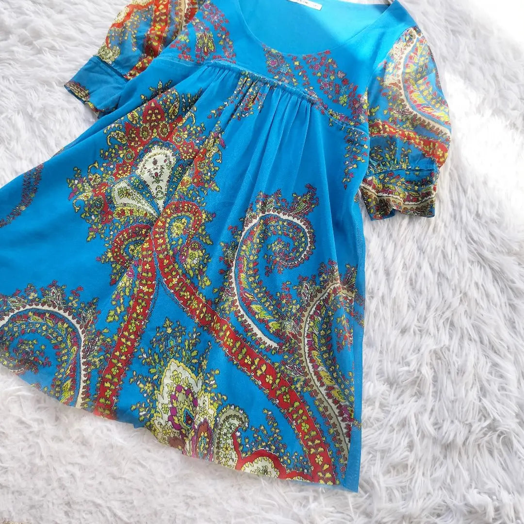 [VIVIENNE TAM] Short-sleeved tunic Paisley Flare