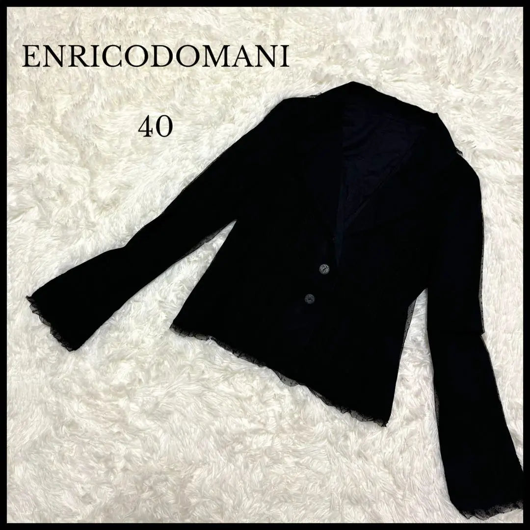 Good condition [ENRICODOMANI] Enrico Domani Jacket Black 40 Lace