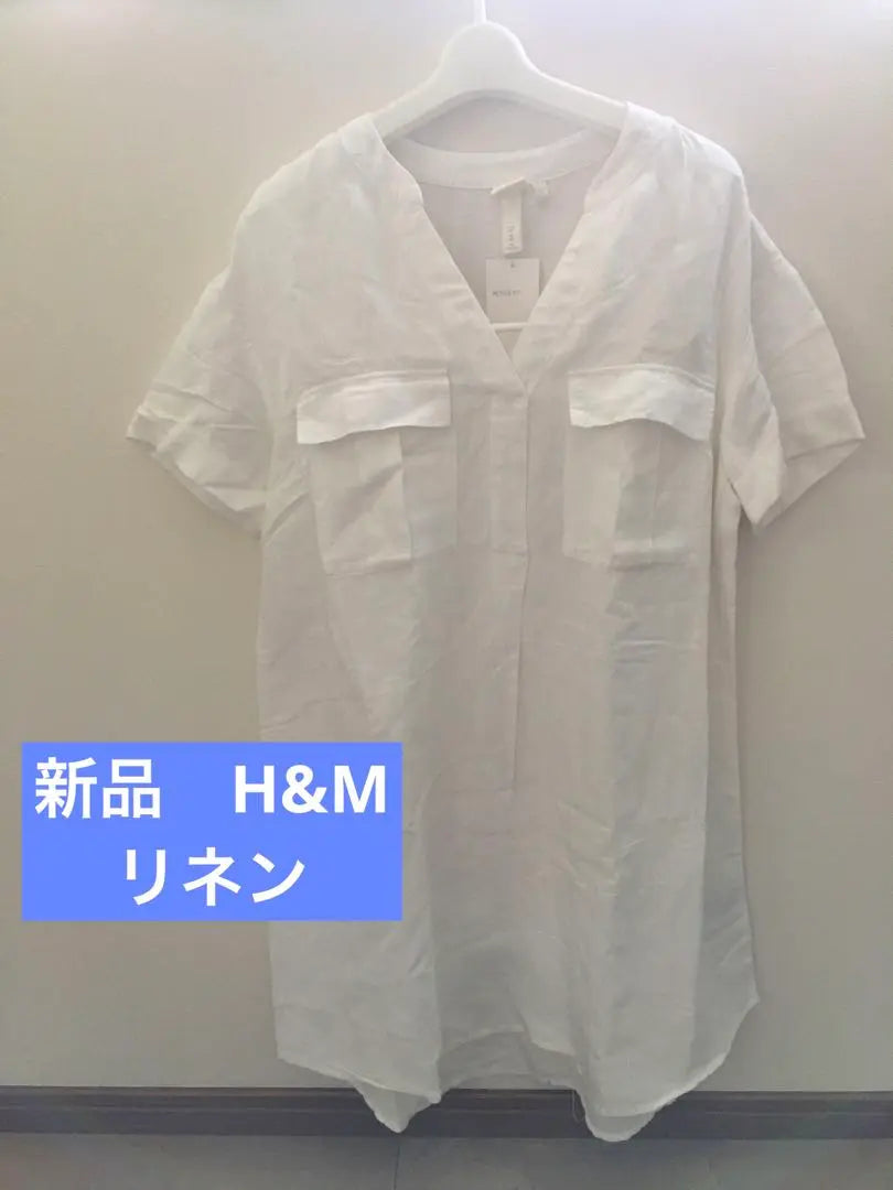 ★Price reduction only now★ Nice! H&M Linen Blend, Refreshing Short Sleeve Tunic Shirt