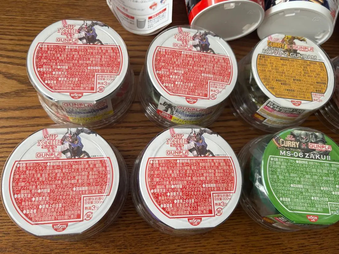 Complete Cup Noodle x Gundam mini Gundam 10 types + glass cup