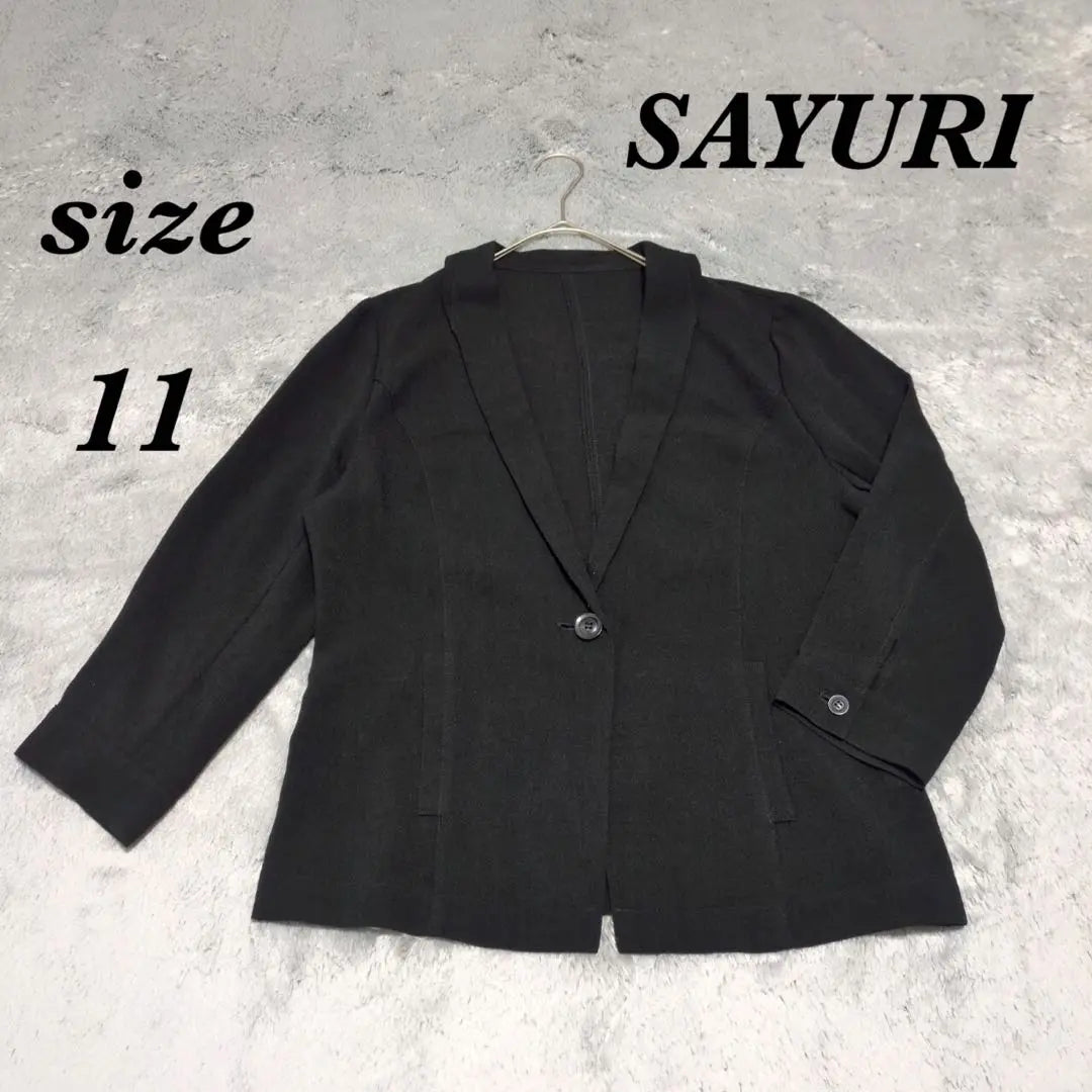 SAYURI (11) Three-quarter sleeve jacket Business formal Transparent