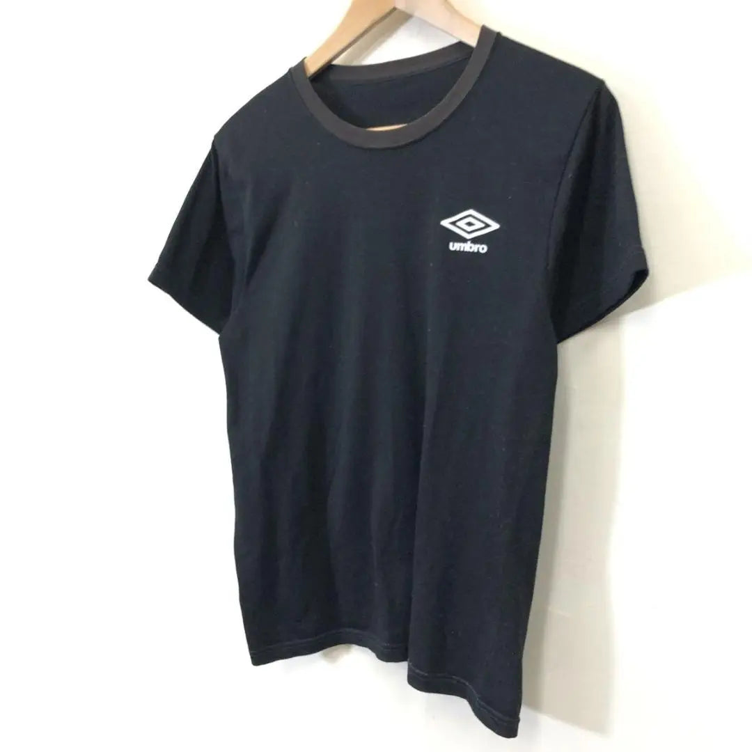 A1670 ◆ Camiseta Ambro manga corta logo estampado ◆ TALLA negro | A1670◆アンブロ 半袖Tシャツ ロゴプリント ◆ tamañoM ブラック