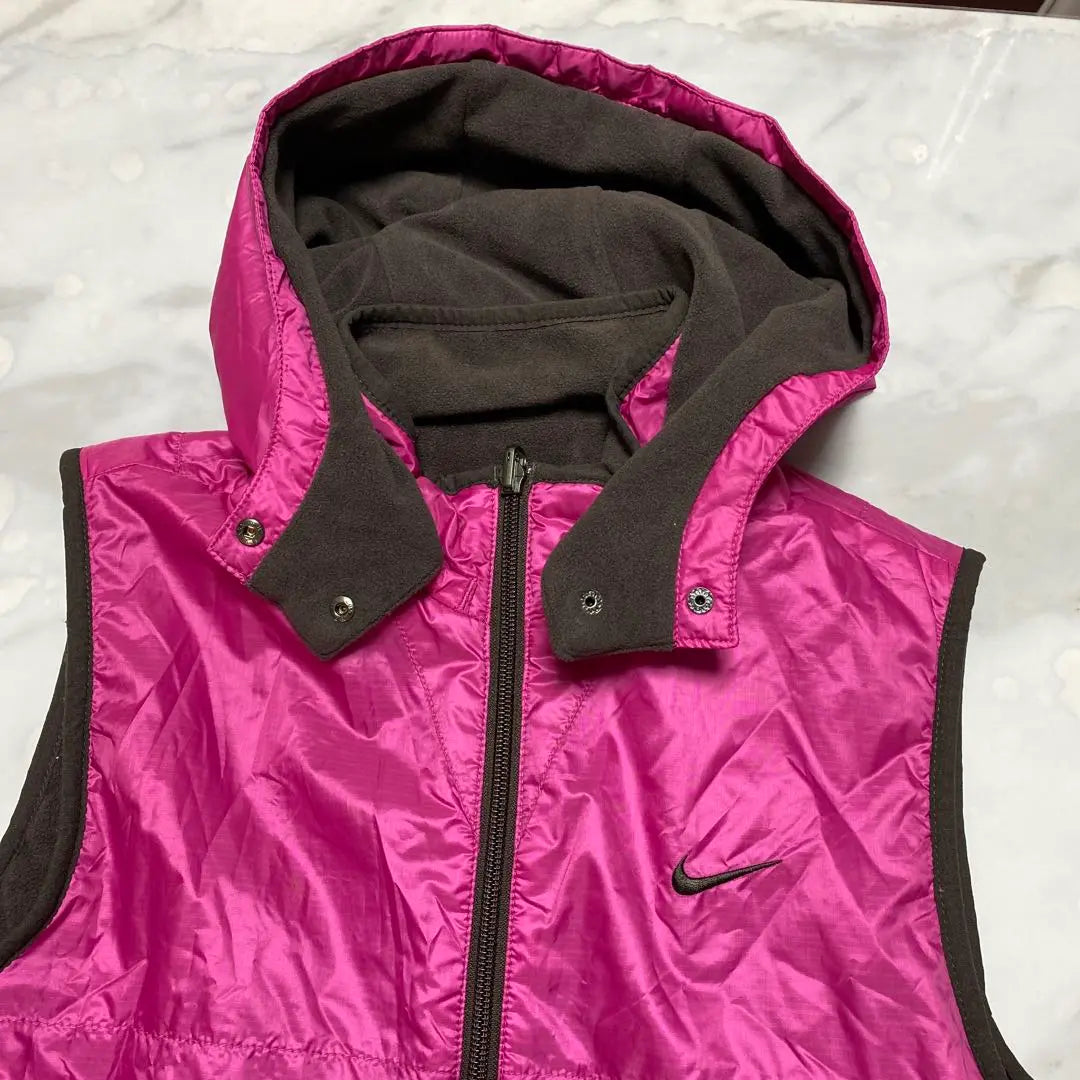 NIKE Vest M Size Pink Reversible