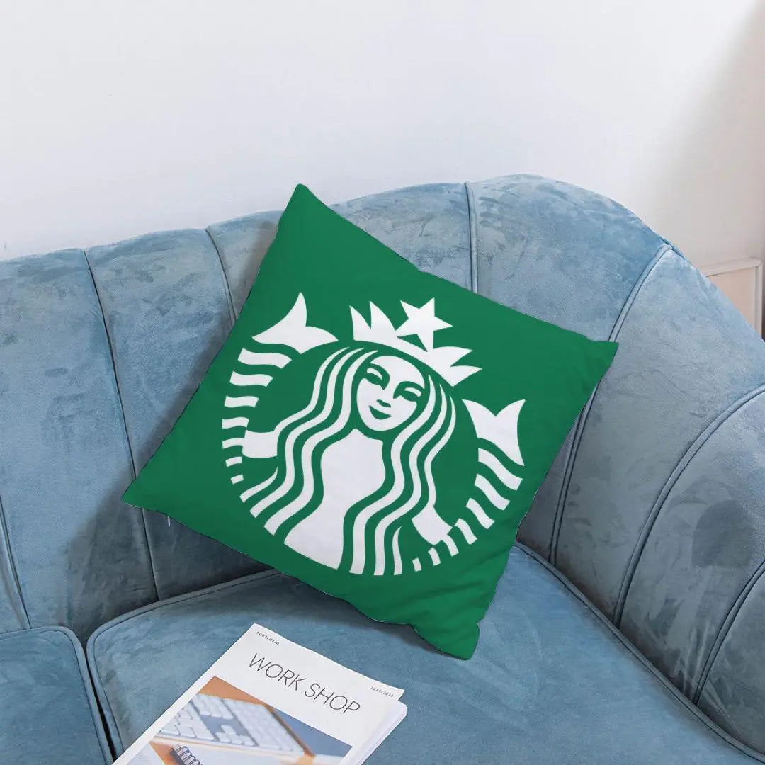 ★Very popular★Starbucks, cushions, cushion cover★Green [55✖︎59]