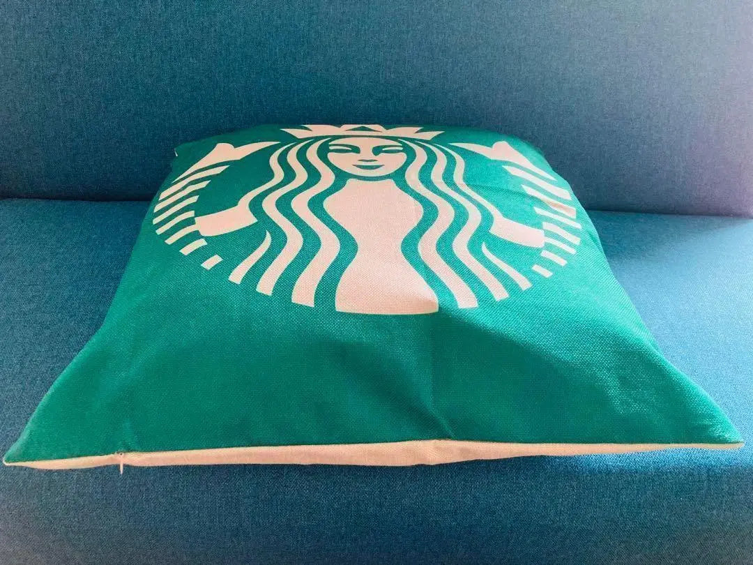 ★Very popular★Starbucks, cushions, cushion cover★Green [55✖︎59]