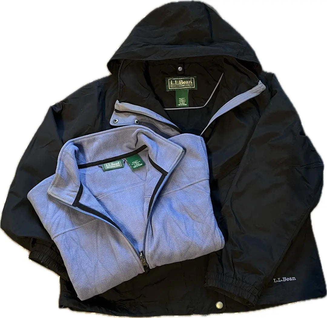 L.L.Bean Nylon Jacket with Removable Fleece Liner