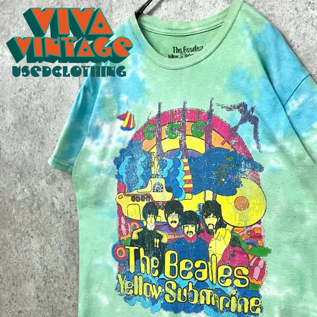 Rare [Used Clothing] Beatles Band T-shirt Tie-dye Men's M