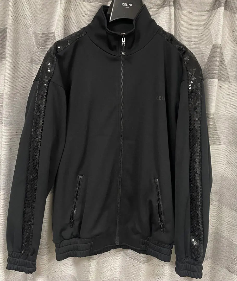 23SS Celine Sequin Jersey Track Jacket Blouson