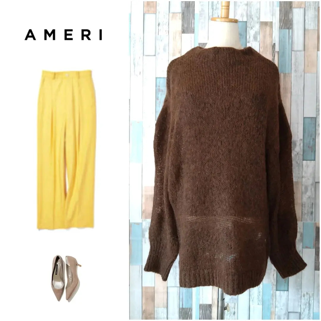 ✤Unused✤ AMERI Until early spring ♪ Mohaya crowded knit