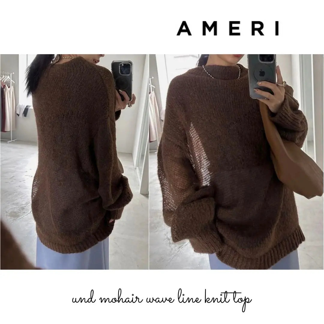 ✤Unused✤ AMERI Until early spring ♪ Mohaya crowded knit