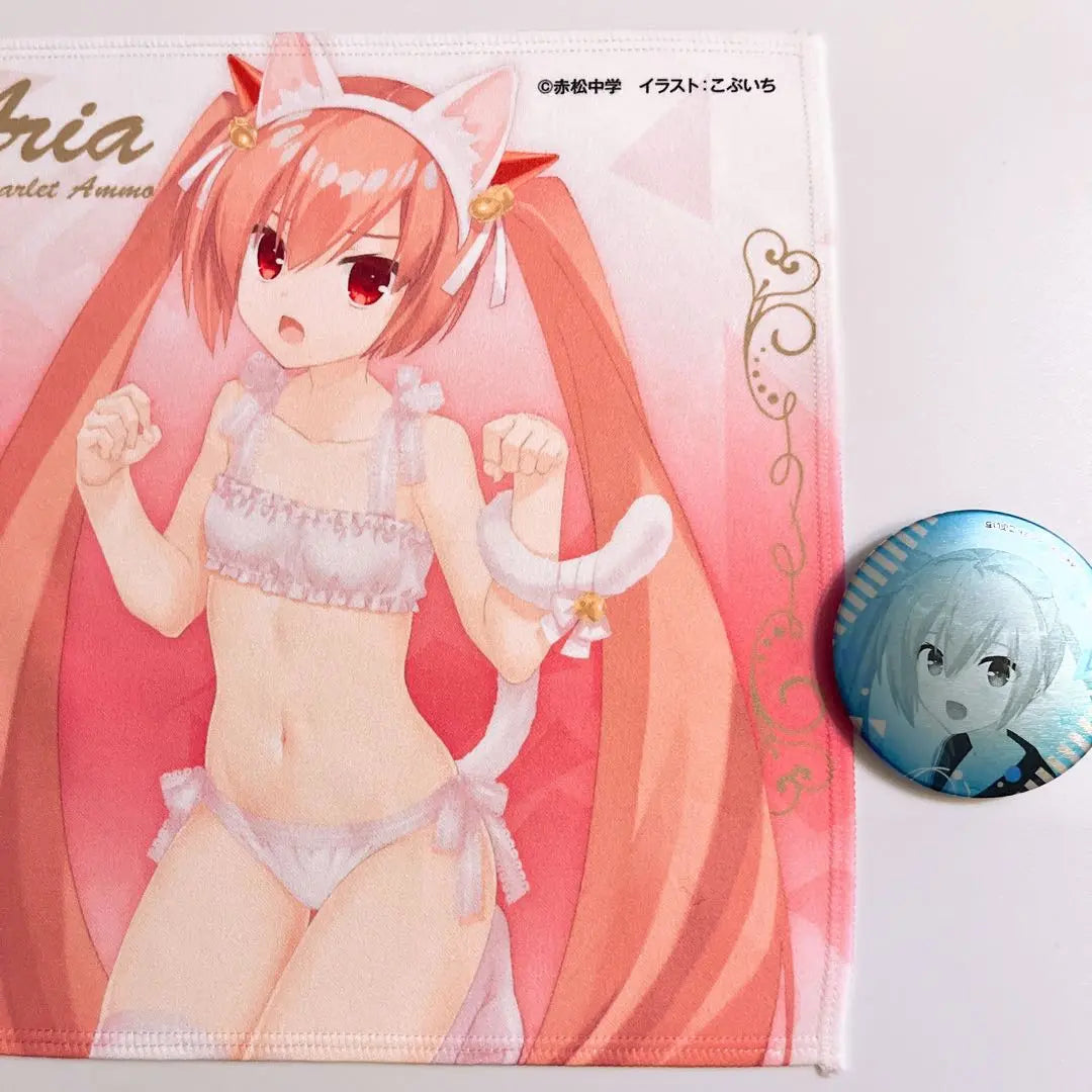 Aria the Scarlet Ammo Microfiber Towel Can Badge Set