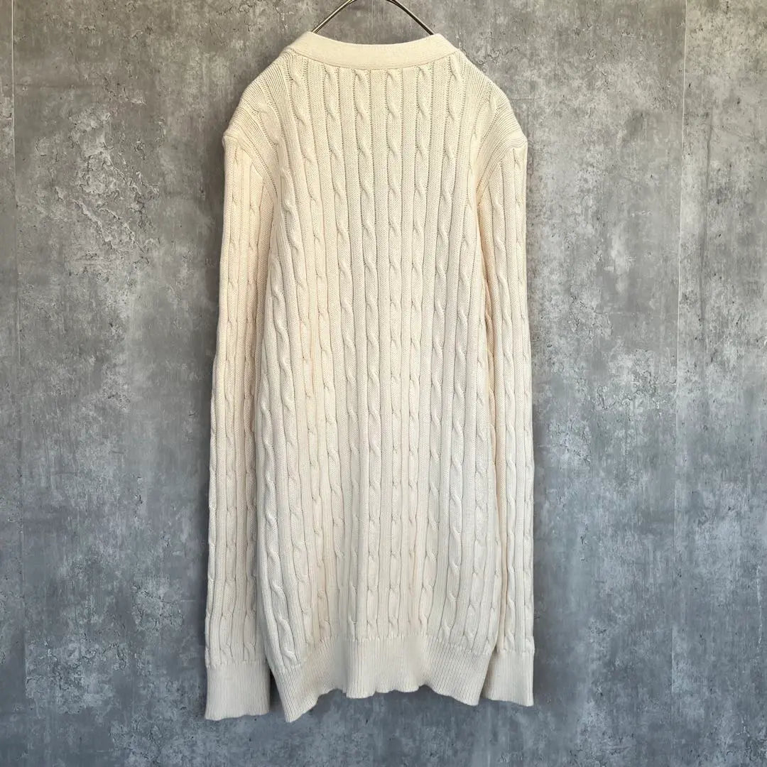 [Condition ◯] Polo Ralph Lauren Cable Knit Cardigan used clothes | 【状態◯】ポロ ラルフローレン ケーブル ニット カーディガン 古着