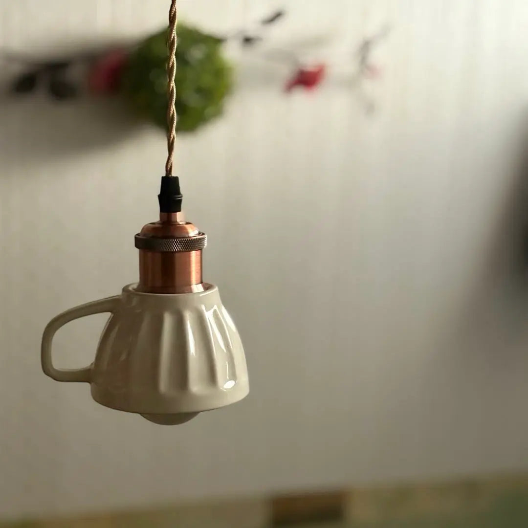 Upside down pendant light, stylish lighting, handmade, off-white, ceiling