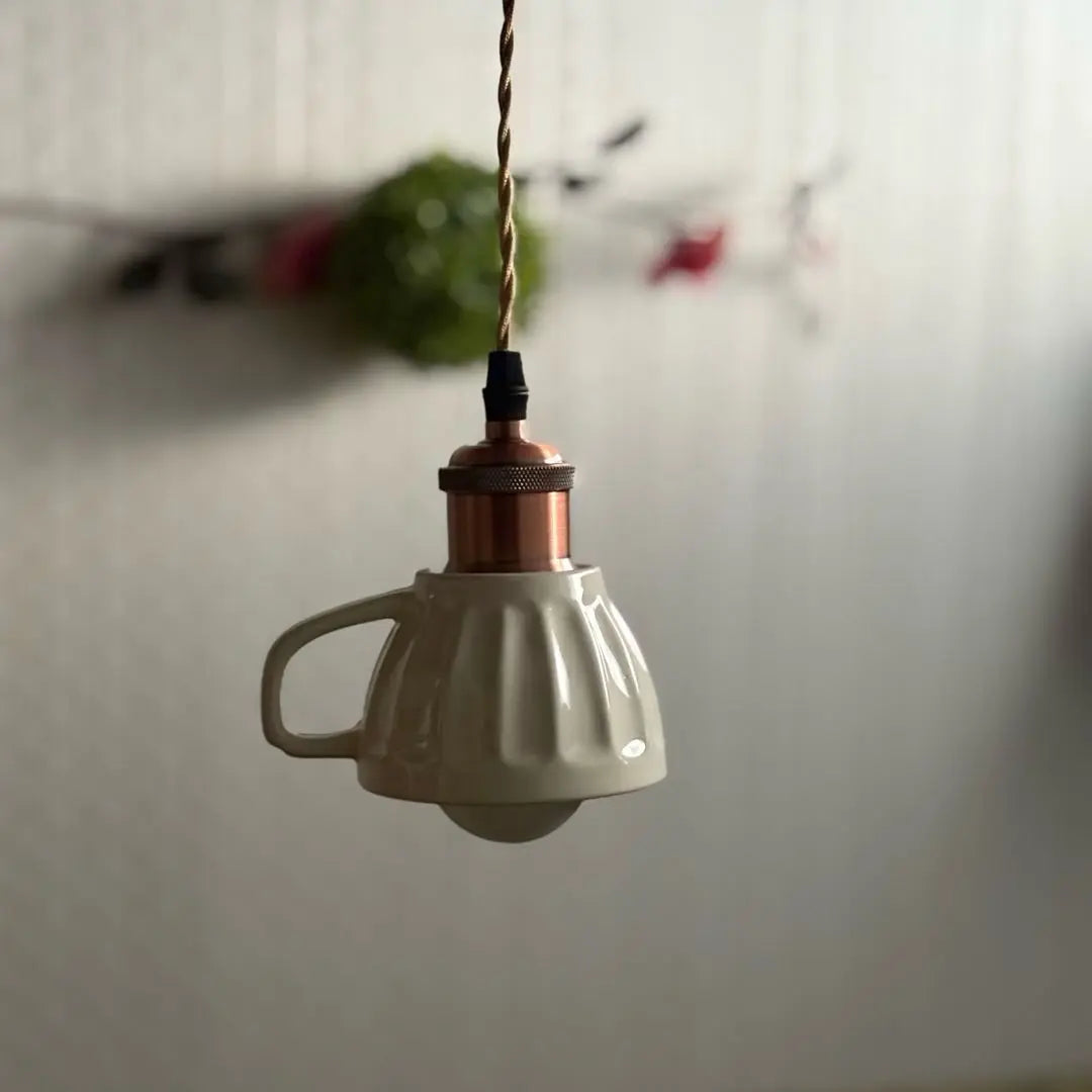 Upside down pendant light, stylish lighting, handmade, off-white, ceiling