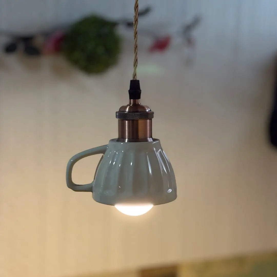 Upside down pendant light, stylish lighting, handmade, off-white, ceiling