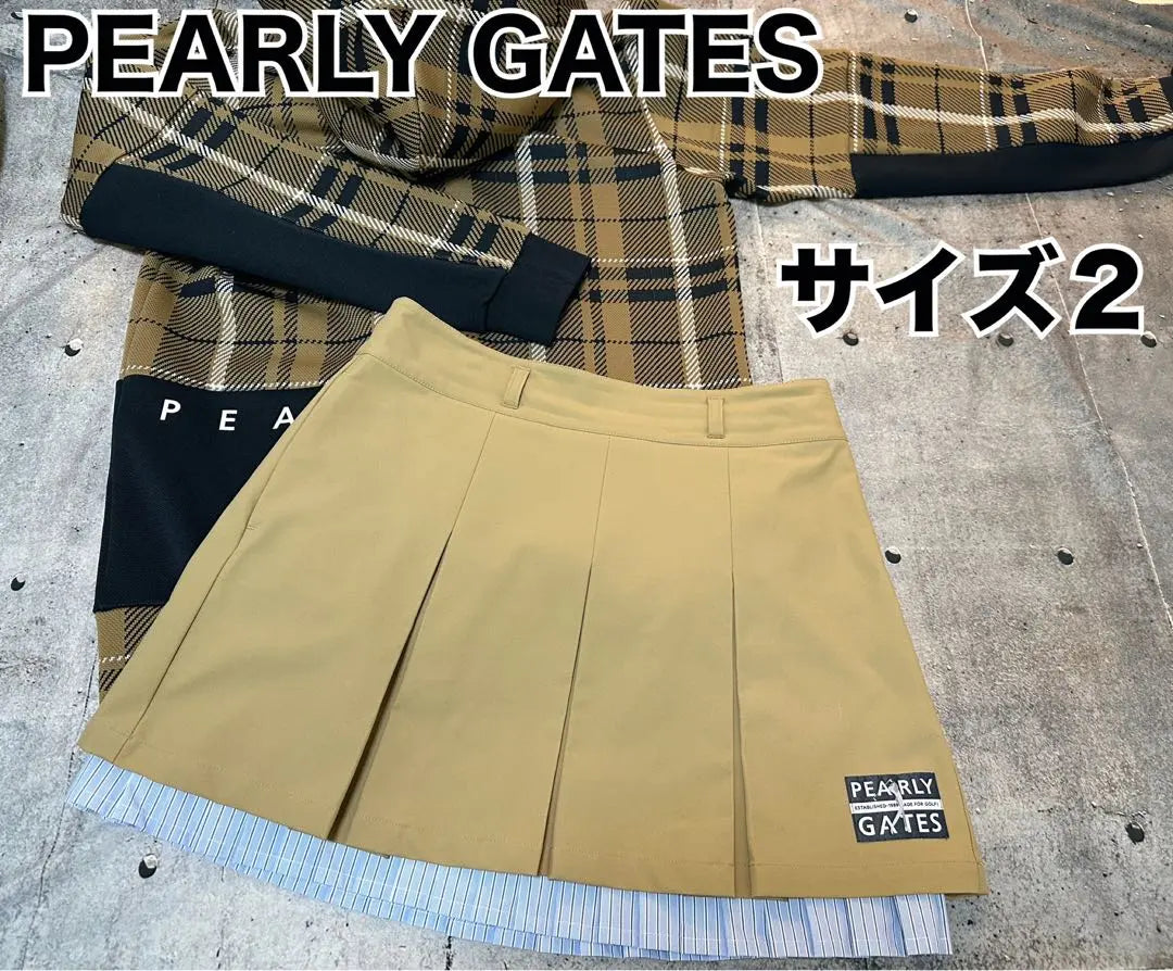 Falda plisada Pearly Gates talla 2 beige