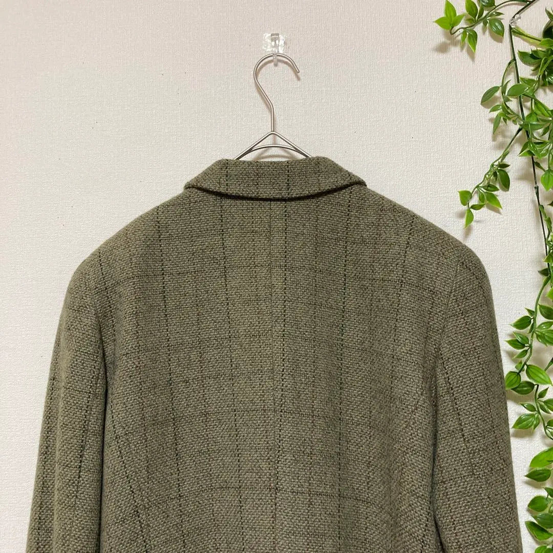 [FACE À FACE] Double-breasted jacket size 2 green wool