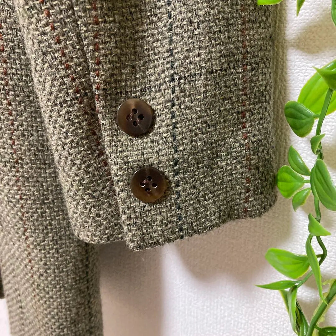 [FACE À FACE] Double-breasted jacket size 2 green wool