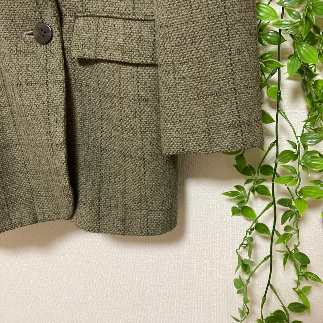 [FACE À FACE] Double-breasted jacket size 2 green wool