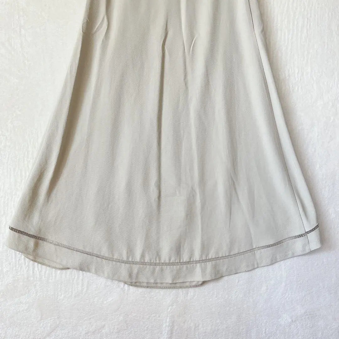 ◆083 Banana Republic [6] Falda larga Fishtail Beige