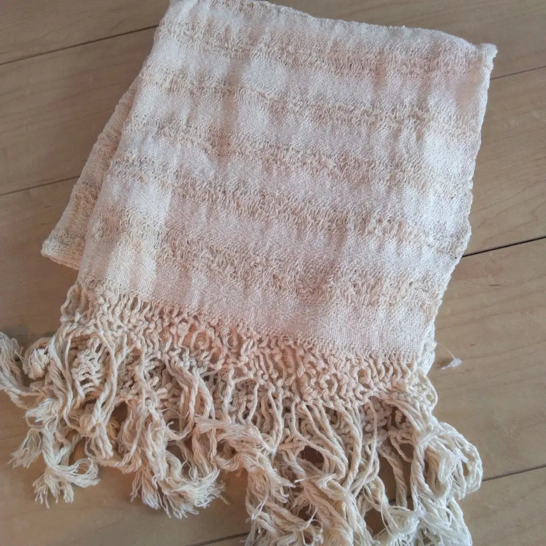 Cotton cream stole 58 x 153