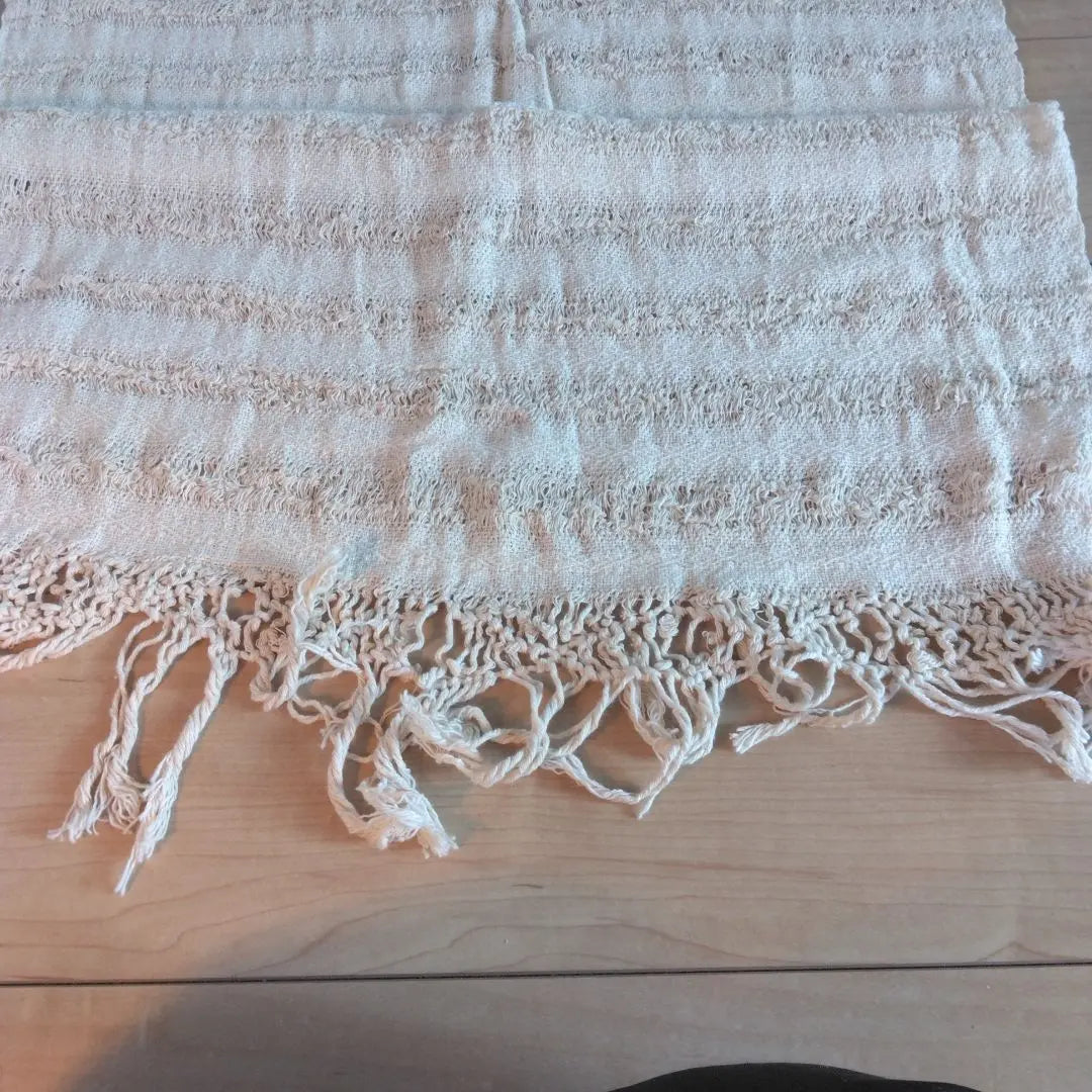 Cotton cream stole 58 x 153