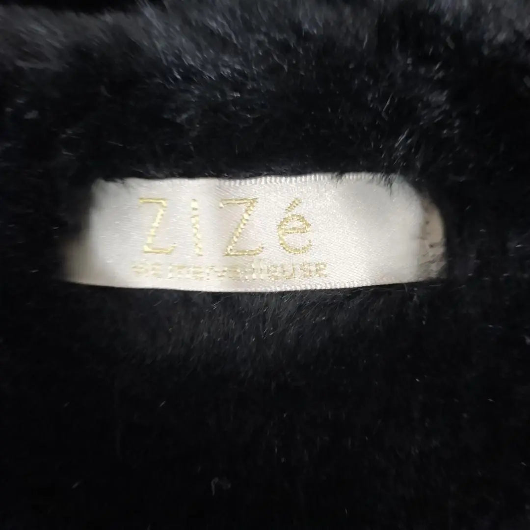 R3005/zize [M] Fake fur jacket coat black