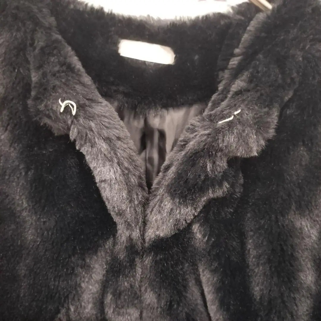 R3005/zize [M] Fake fur jacket coat black